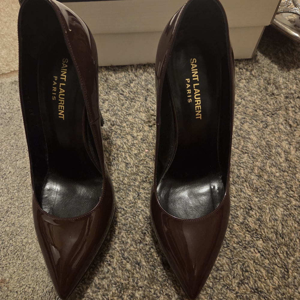 Saint Laurent Women's Burgundy Pumps